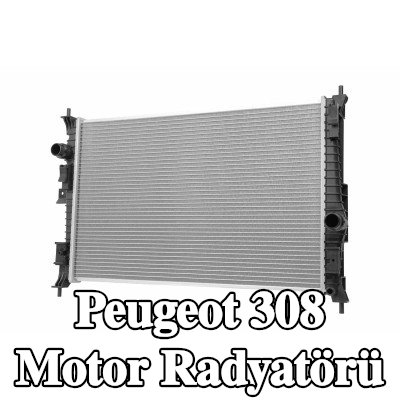 HELLA Genleşme tankı olmayan motor radyatörü, contasız/sızdırmazlık elemanı olmadan — Peugeot 308