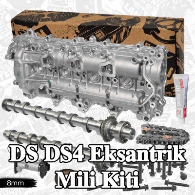 ET ENGINETEAM Egzoz tarafı eksantrik mili kiti, Emme Tarafı, zincir setleri ile, maskeleme çerçevesi ile — DS Ds4