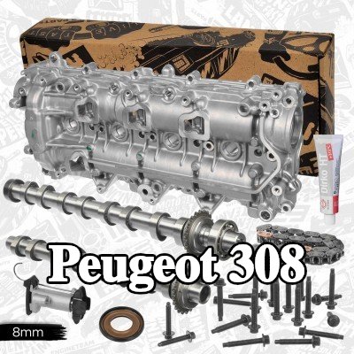 ET ENGINETEAM طقم عمود الكامات جانب العادم, جانب السحب, مع مجموعات سلسلة التوقيت, مع إطار إخفاء — Peugeot 308