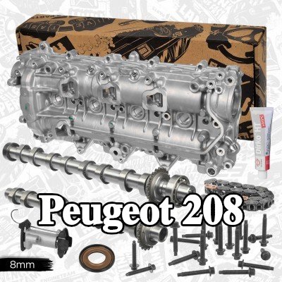 ET ENGINETEAM طقم عمود الكامات جانب العادم, جانب السحب, مع مجموعات سلسلة التوقيت, مع إطار إخفاء — Peugeot 208