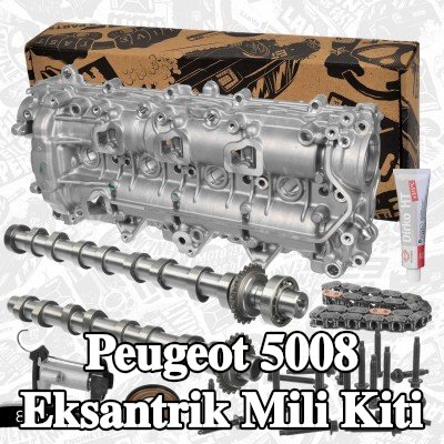 ET ENGINETEAM Egzoz tarafı eksantrik mili kiti, Emme Tarafı, zincir setleri ile, maskeleme çerçevesi ile — Peugeot 5008