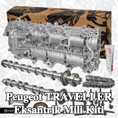 ET ENGINETEAM Egzoz tarafı eksantrik mili kiti, Emme Tarafı, zincir setleri ile, maskeleme çerçevesi ile — Peugeot Traveller