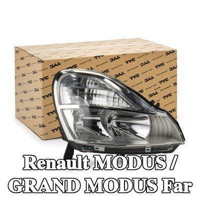 TYC Far Sağ, H1, H7, elektrik motoru olmadan — Renault Modus / Grand Modus