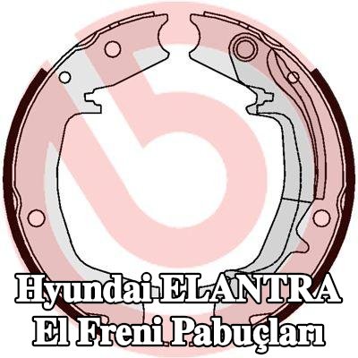 BREMBO El freni kolu ile el freni pabuçları — 2002 Hyundai Elantra