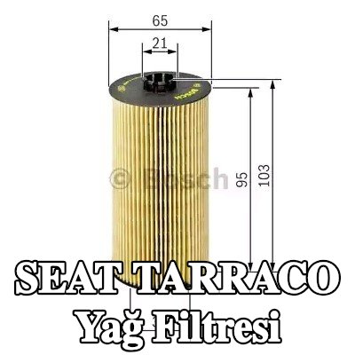 BOSCH Contalı/sızdırmazlık elemanlı yağ filtresi — SEAT Tarraco
