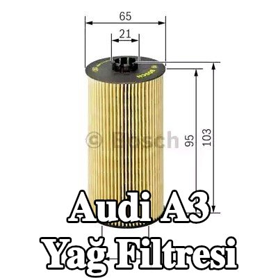 BOSCH Contalı/sızdırmazlık elemanlı yağ filtresi — 2014 Audi A3