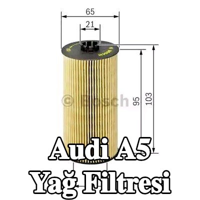 BOSCH Contalı/sızdırmazlık elemanlı yağ filtresi — Audi A5