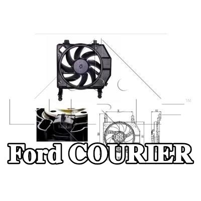 NRF مروحة, المبرد 360mm, مع غطاء مروحة المبرد — 2000 Ford Courier