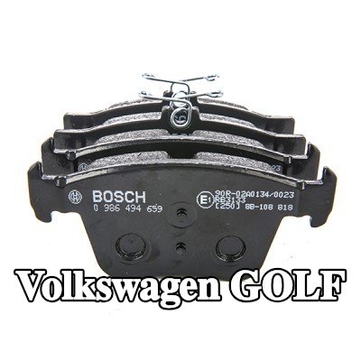BOSCH مجموعة وسادات الفرامل 16mm, مع دليل التركيب — Volkswagen Golf