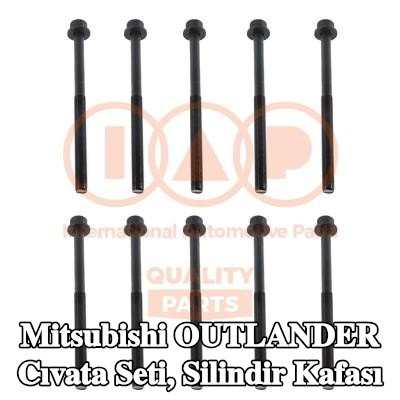 IAP QUALITY PARTS Cıvata Kiti, silindir kafası M12x1, 25, 187mm — 2016 Mitsubishi Outlander