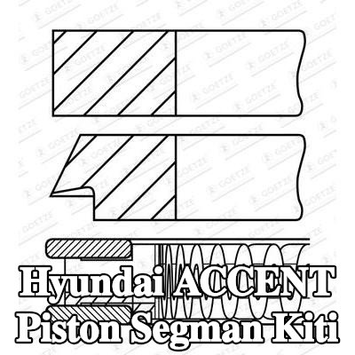 GOETZE ENGINE Piston Segman Kiti — 2001 Hyundai Accent