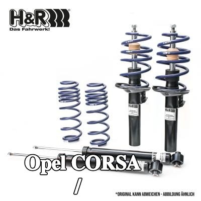 H&R مجموعة التعليق، نوابض لولبية / ممتصات صدمات — 2000 Opel Corsa