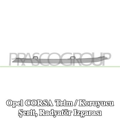 PRASCO Trim / koruyucu şerit, radyatör ızgarası Sol — Opel Corsa
