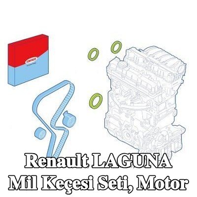 CORTECO Mil Conta Seti, motor kasnağı tarafı — Renault Laguna