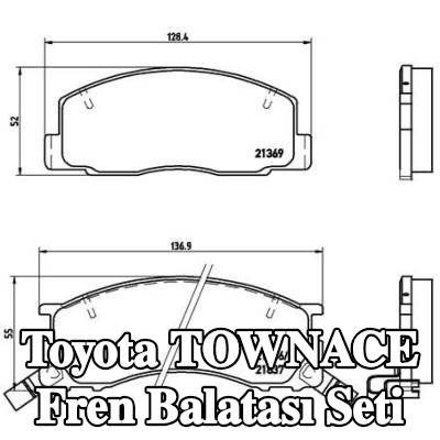 BREMBO Prime fren balatası seti, 16mm, gıcırtı önleyici plaka ile, aksesuarsız — 1995 Toyota Townace