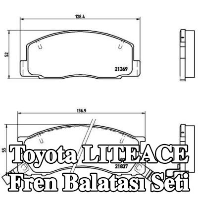BREMBO Prime fren balatası seti, 16mm, gıcırtı önleyici plaka ile, aksesuarsız — 1995 Toyota Liteace
