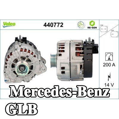 VALEO مولد كهربائي مجدد عالي الجودة, 200A — Mercedes-Benz Glb