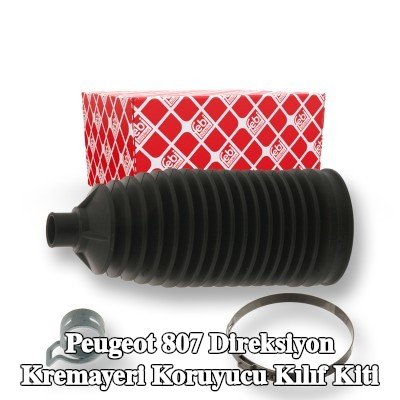 FEBI BILSTEIN Sol ön aks direksiyon kremayeri kılıfı kiti, kelepçeli — Peugeot 807