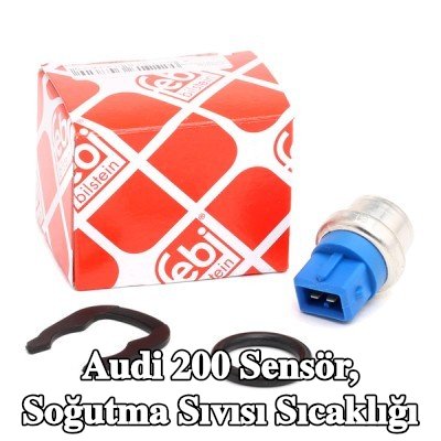 FEBI BILSTEIN Sensör, conta/sızdırmazlık elemanlı soğutma suyu sıcaklığı, tutma yayı ile — Audi 200