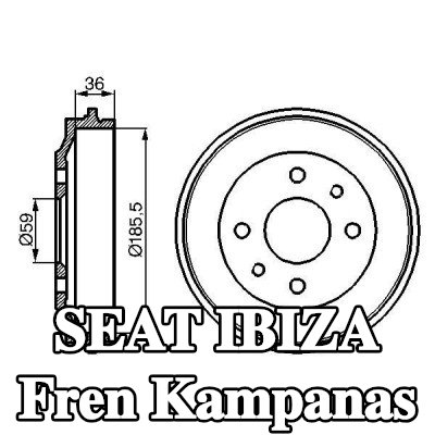 BOSCH Arka aks fren kampanası, 219mm — 1990 SEAT Ibiza