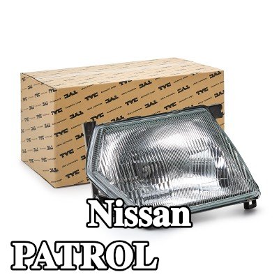 TYC المصباح الأيمن, H4, مع حامل لمبة — 2000 Nissan Patrol