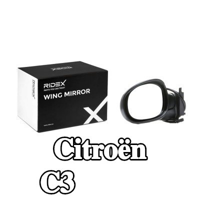 RIDEX مرآة جانبية يسرى, كهربائي — 2002 Citroën C3