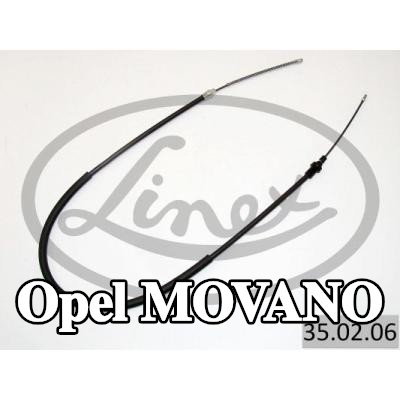 LINEX كابل، فرامل الخدمة — Opel Movano