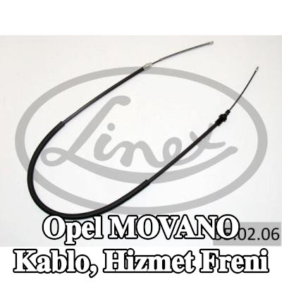 LINEX Kablo, hizmet freni — Opel Movano