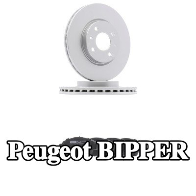 RIDEX PLUS مجموعة أقراص الفرامل والوسادات للمحور الأمامي, مُهوى — Peugeot Bipper