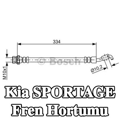 BOSCH Fren hortumu 334mm — 2016 Kia Sportage
