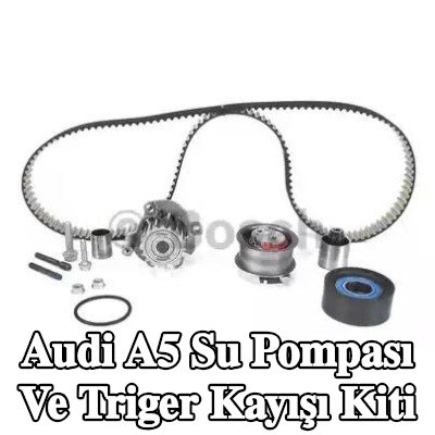 BOSCH Su pompası ve triger kayışı kiti Diş Sayısı: 160, Width: 30mm — 2008 Audi A5
