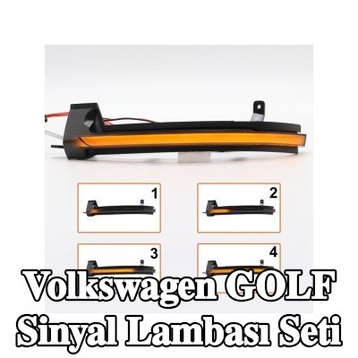 ABAKUS Sol dış ayna sinyal seti, Sağ dış ayna — Volkswagen Golf