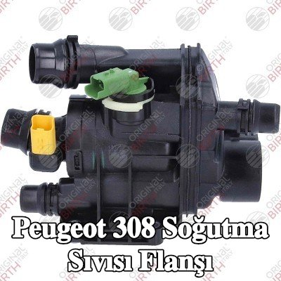 BIRTH Soğutma Sıvısı Flanşı Ön Aks, Alt, contalı/sızdırmaz, sıcaklık sensörlü, termostatlı — Peugeot 308
