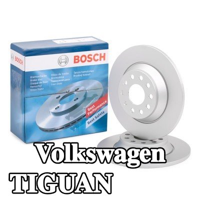 BOSCH القطر الخارجي لقرص المكابح: 300mm, صلب, مطلي, مع مسامير/براغي — Volkswagen Tiguan