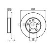 BOSCH القطر الخارجي لقرص المكابح: 232mm, صلب, مطلي, مع مسامير/براغي — Audi A1 (3)