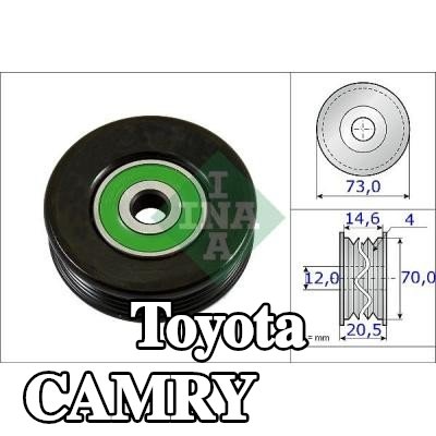 INA بكرة الشد Ø: 73mm — 1990 Toyota Camry