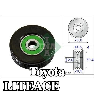 INA بكرة الشد Ø: 73mm — Toyota Liteace