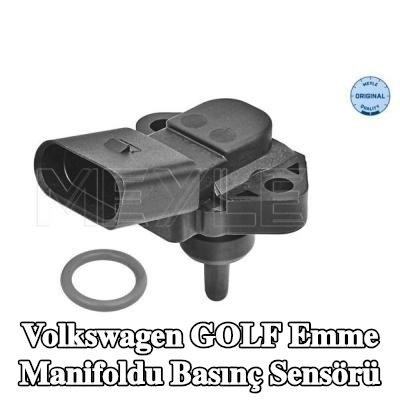 MEYLE Entegre hava sıcaklığı sensörlü emme manifoldu basınç sensörü, conta halkası ile — 1991 Volkswagen Golf
