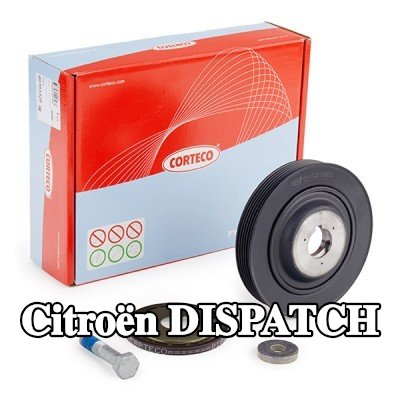 CORTECO مجموعة بكرات الحزام، العمود المرفقي — Citroën Dispatch