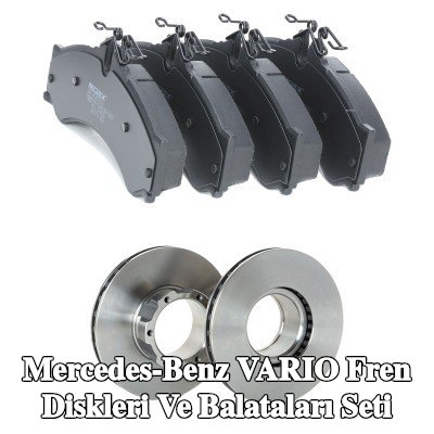 RIDEX Fren diskleri ve balataları seti Ön Aks, içten havalandırmalı — 1996 Mercedes-Benz Vario