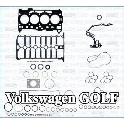 AJUSA مجموعة حشيات كاملة, محرك مزود بحشية رأس الأسطوانة, مع أختام ساق الصمام — Volkswagen Golf