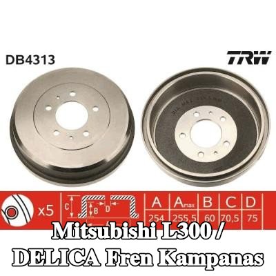 TRW Fren kampanas 273mm — Mitsubishi L300 / Delica