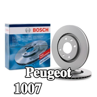 BOSCH القطر الخارجي لقرص المكابح: 266mm, مُهوى, مزود بفتحات تهوية داخلية, مطلي — Peugeot 1007