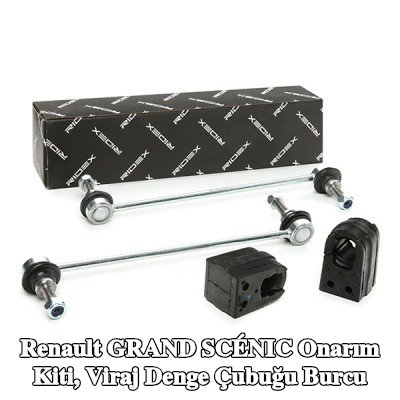 RIDEX Onarım kiti, ön aks sol anti-roll bar burcu, Ön Aks Sağ, bağlantı çubuğu ile — Renault Grand Scénic