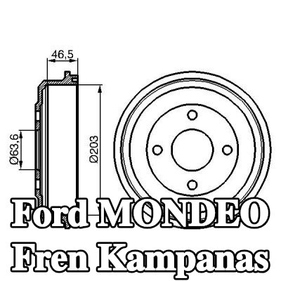 BOSCH Arka aks fren kampanası, 242, 9mm — Ford Mondeo