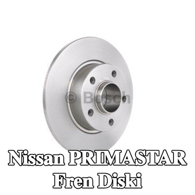 BOSCH Fren diski Dış Çap: 280mm, düz, Yağlanmış, entegre manyetik sensör halkası olmadan, tekerlek yatağı olmadan — Nissan Primastar