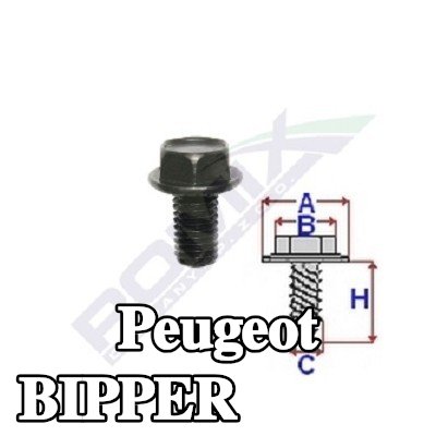 ROMIX برغي بكرة المصد, جانب العجلة, جانب المحرك — Peugeot Bipper