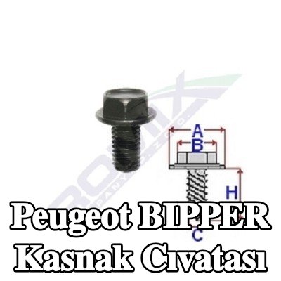 ROMIX Kasnak Cıvatası Tamponu, Tekerlek Tarafı, motor tarafı — Peugeot Bipper