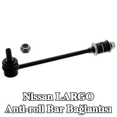 FEBI BILSTEIN Ön aks sol anti-roll bar bağlantısı, Ön Aks Sağ, 235mm, Çelik, lastik yastıklı, pullarla — Nissan Largo