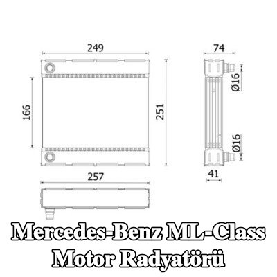 MAHLE Çerçevesiz motor radyatörü — Mercedes-Benz ML-Class